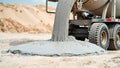 Concrete Pouring Operation on a Busy Construction Site A Powerful Visual of ReadyMix Delivery and Application Royalty Free Stock Photo