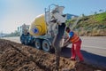 Concrete Pouring Operator Roads