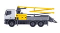 Concrete pump truck for liquid concrete