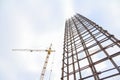 Rebar frame for monolithic construction of buildings. Monolithic construction technology