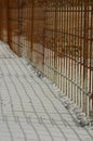 Concrete reinforcements fence Royalty Free Stock Photo