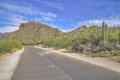 Concrete road at Sabino Canyon State Park at Tucson, Arizona Royalty Free Stock Photo