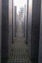 Concrete rows of monument in Berlin, Germany