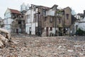 Concrete rubble debris on construction site Royalty Free Stock Photo