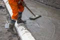 Concrete Screeding 2 Royalty Free Stock Photo