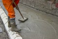 Concrete Screeding Royalty Free Stock Photo