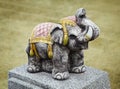 Concrete sculpture - old Indian elephant Royalty Free Stock Photo