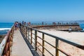 Concrete Sea Wall Built in 1931 in La Jolla, California Royalty Free Stock Photo