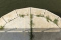 Concrete Segment Of Bridge With Weeds