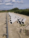 Concrete sewer pipes Royalty Free Stock Photo