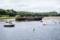 Concrete ship on a River Moy. Ballina, County Mayo, Republic of Ireland