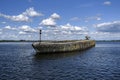 A concrete ship used by the Nazis during the Second World War. L