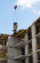 Concrete skip over building framework