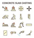 Concrete slab casting