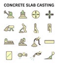 Concrete slab casting