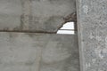 Cracked prestressed concrete slabs are laid in I-shaped pile grooves. problematic construction.