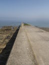 The concrete slipway