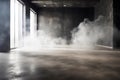 Concrete smoke floor background scene. Generate AI