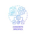 Concrete specifics blue gradient concept icon Royalty Free Stock Photo