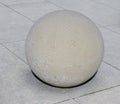 Concrete sphere on ground