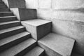 Concrete staircase as abstract architectural background