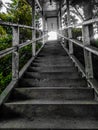 A concrete staircase building. Royalty Free Stock Photo