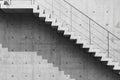 Staircase with metallic handrail at modern buiding