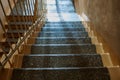 Concrete staircase in an old public building Royalty Free Stock Photo