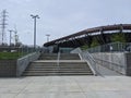 Concrete stairs entrance to lynn family stadium in Louisville Kentucky Royalty Free Stock Photo