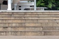 Concrete stairs in front of a mosque Royalty Free Stock Photo