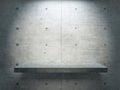 Concrete stand under spot light Royalty Free Stock Photo
