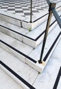 Concrete steps, approaching pattern