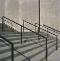 Concrete steps and iron railings Royalty Free Stock Photo