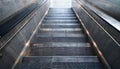 concrete strairway leading out of an underground station, AI generated Royalty Free Stock Photo