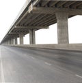 Concrete structure of cement bridge isolated white background us