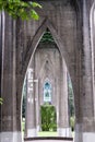 Concrete supports of gothic bridge