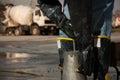 Concrete testing in a ready-mix plant Royalty Free Stock Photo