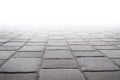 Concrete tile floor and white background