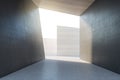 Concrete tile space interior background with sunlght. Design and abstraction concept. Royalty Free Stock Photo
