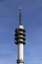 Concrete tower with several antenna installations for mobile communication, tv and radio in the Waalhaven