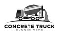 Concrete truck for construction vector logo Royalty Free Stock Photo