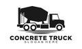 Concrete truck illustration vector logo Royalty Free Stock Photo