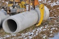 Concrete tube with gripper
