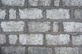 Concrete wall with cement blocks and plaster, masonry work background, texture Royalty Free Stock Photo