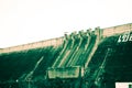 Concrete wall dam Kun Dan Pra Kan Chon Dam Nakonnayok Thailand Royalty Free Stock Photo