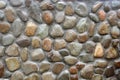 Concrete wall with pebbles Royalty Free Stock Photo