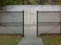 Concrete wall for tennis preactice. Royalty Free Stock Photo