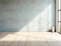 concrete wall texture, with light wooden floor Royalty Free Stock Photo