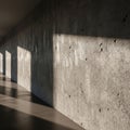 The wall and smooth floor, creating a dramatic interplay of light Royalty Free Stock Photo