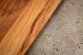 Concrete, wood texture background floor. Closeup of wooden and cement wall Royalty Free Stock Photo